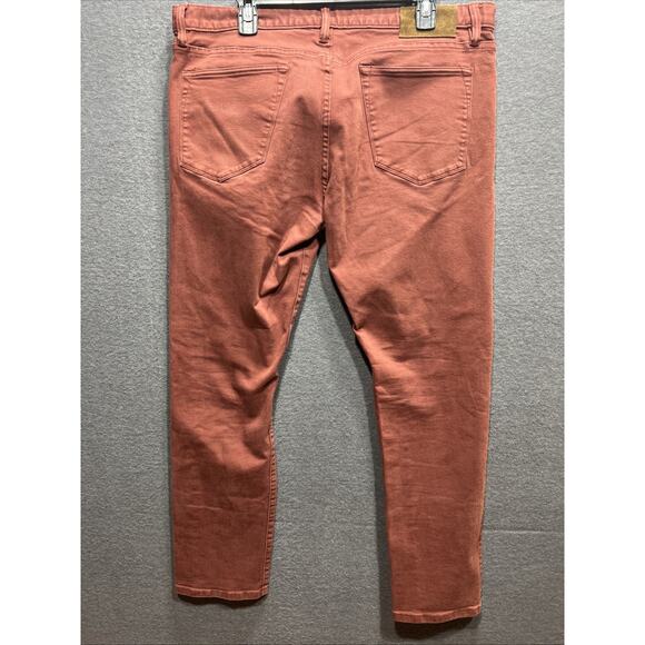 Todd Snyder Slim Fit Stretch 5-Pocket Jeans Cotton Blend Rust Red Men Size 36x32 - Picture 3 of 10